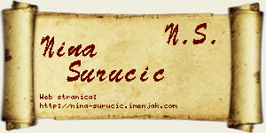 Nina Suručić vizit kartica